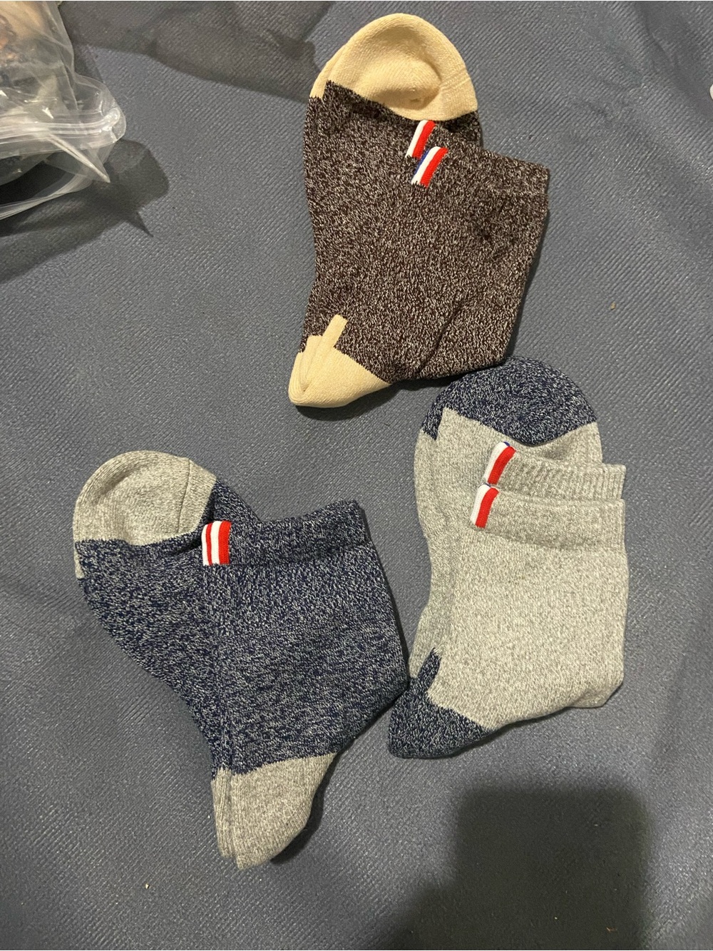 Men's Low-Cut Cushioned Socks - Gray, Navy & Brown - Pack of 3